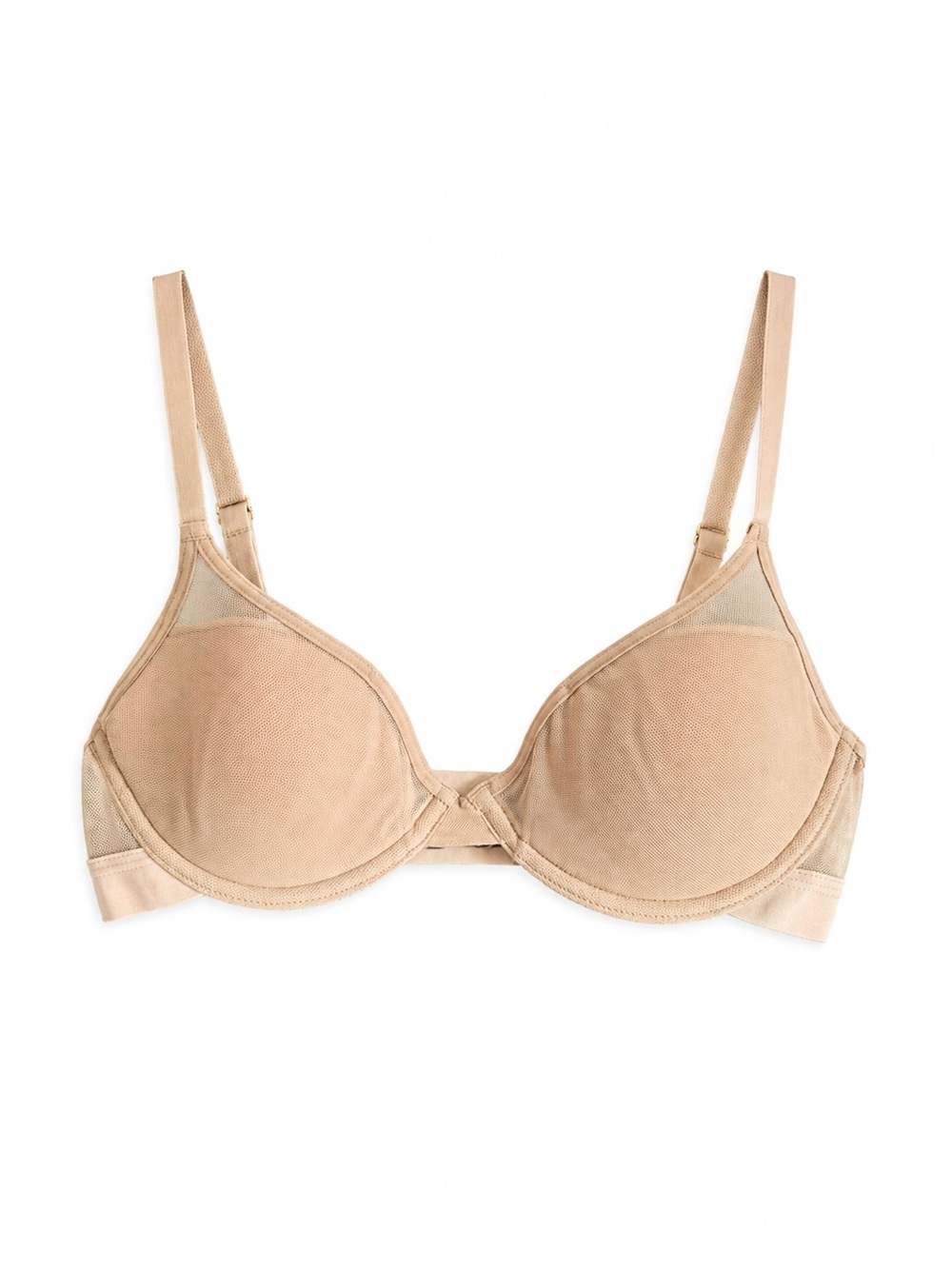 Pepper Nude Mesh Underwire Bra Size 34A Small Bust Plunge T-Shirt Bra